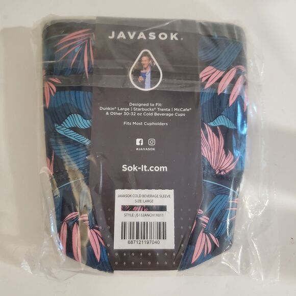 Midnight Tropics Java Sok Iced Coffee Insulated Neoprene Cup Sleeve Large NEW - Picture 4 of 4